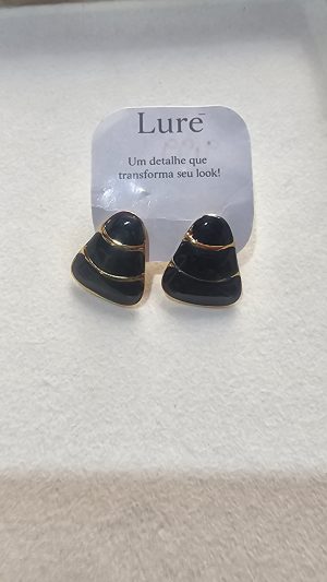 Brinco Dourado com preto